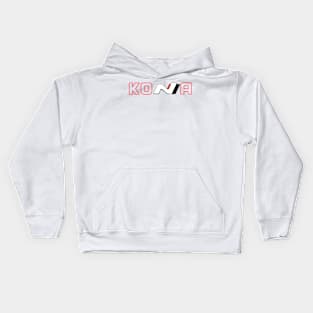 Kona N transparent (Bigger) red Kids Hoodie